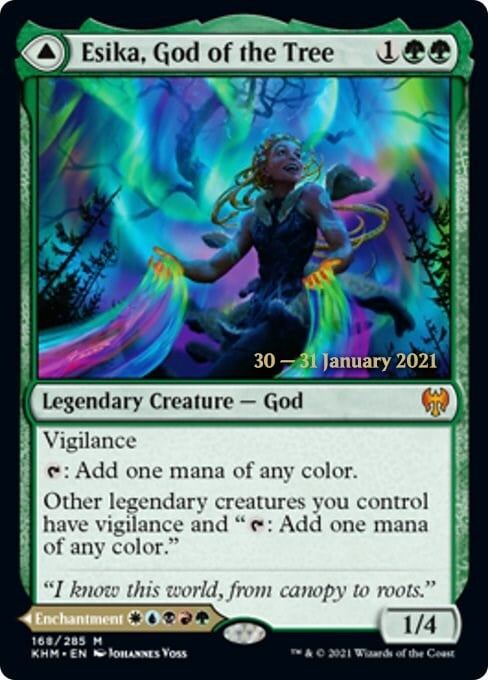 Esika, God of the Tree // The Prismatic Bridge Card Front