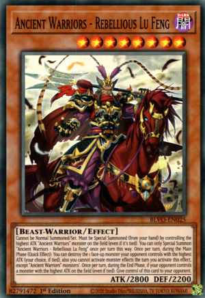 Ancient Warriors - Rebellious Lu Feng Card Front