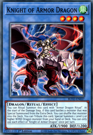 Knight of Armor Dragon Card Front