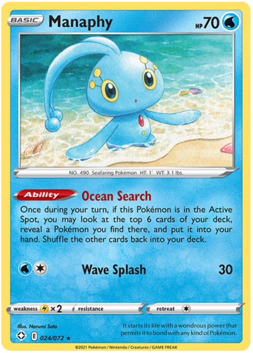Manaphy Card Front
