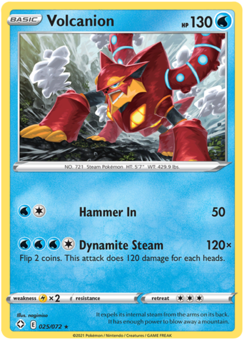 Volcanion Card Front