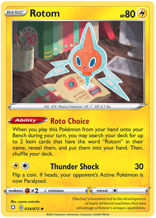 Rotom Card Front