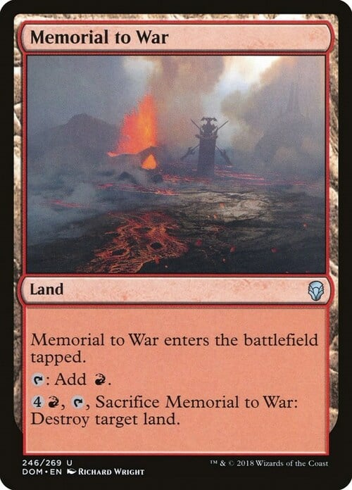 Memorial to War Card Front