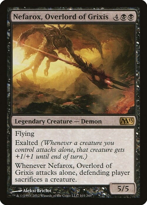 Nefarox, Overlord of Grixis Card Front