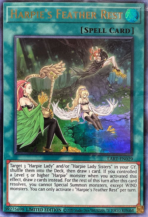 Harpie's Feather Rest Card Front