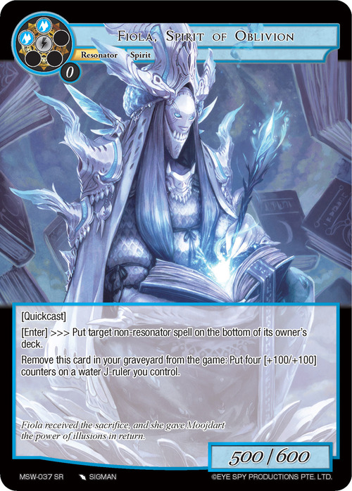 Fiola, Spirit of Oblivion Frente