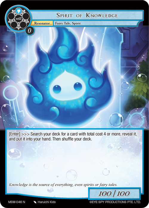 Spirit of Knowledge Card Front