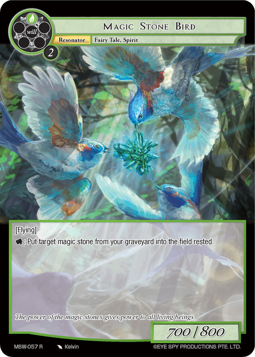 Magic Stone Bird Card Front