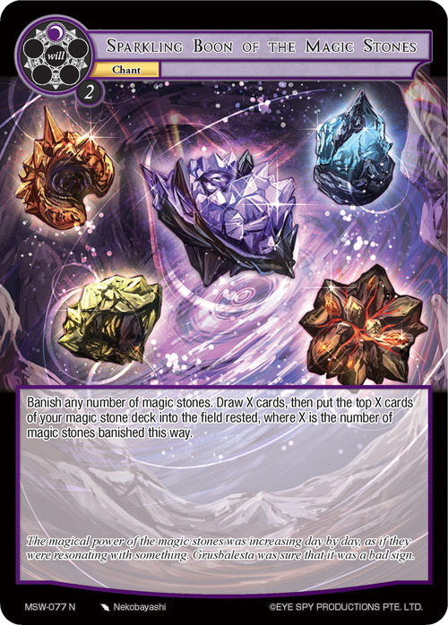 Sparkling Boon of the Magic Stones Card Front