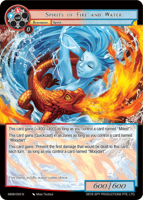 Spirits of Fire and Water Card Front
