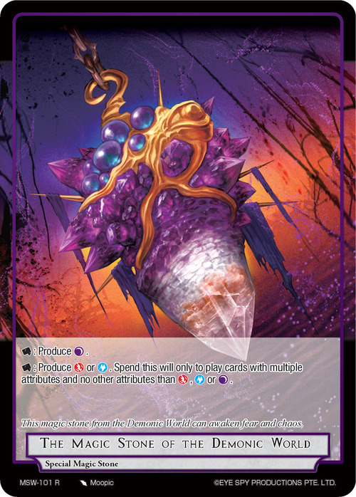 The Magic Stone of the Demonic World Card Front