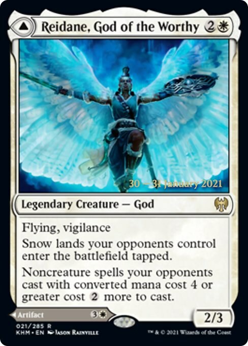 Reidane, God of the Worthy // Valkmira, Protector's Shield Card Front