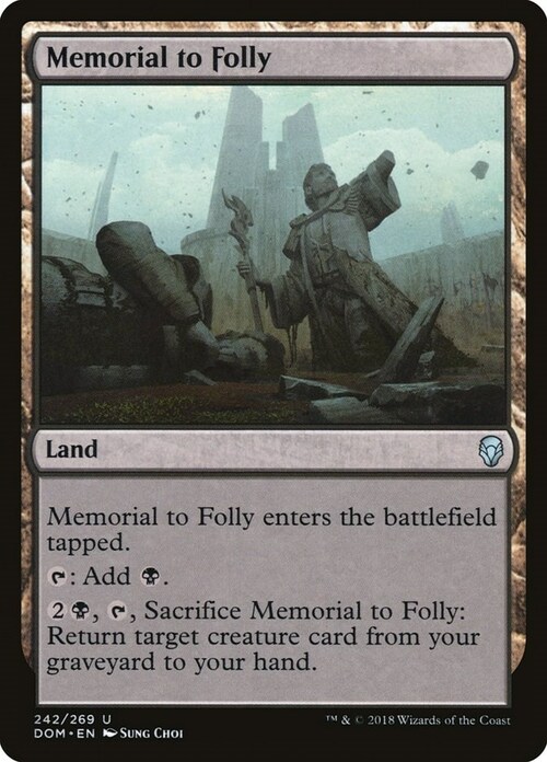 Memorial to Folly Card Front