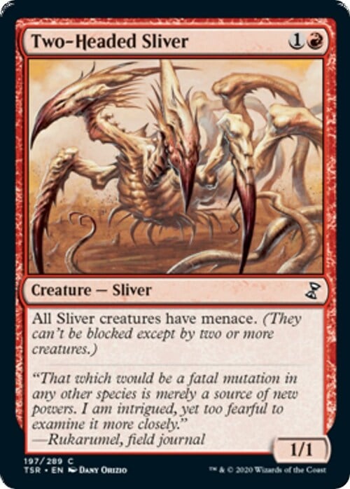 Two-Headed Sliver Card Front