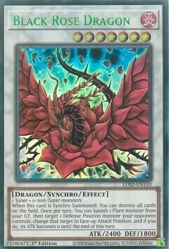 Black Rose Dragon Card Front
