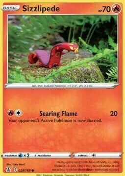 Sizzlipede Card Front