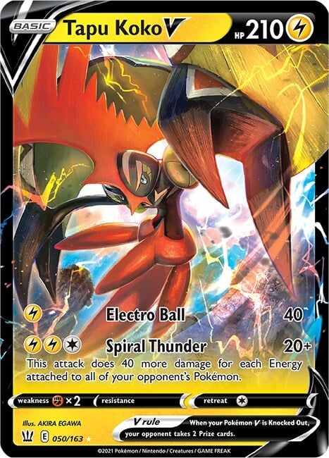Tapu Koko V Card Front
