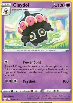 Claydol [Power Split | Psyshot] Card Front