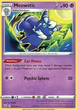 Meowstic [Ear Moves | Psychic Sphere] Frente