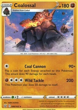 Coalossal [Coal Cannon | Wild Tackle] Frente