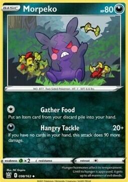 Morpeko [Gather Food | Hangry Tackle] Card Front