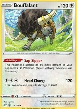 Bouffalant [Sap Sipper | Head Charge] Card Front