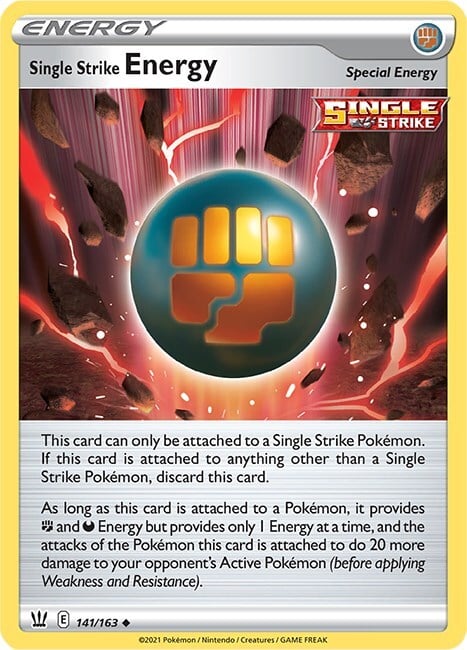 Single Strike Energy Card Front