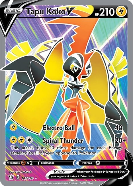 Tapu Koko V [Electro Ball | Spiral Thunder] Frente