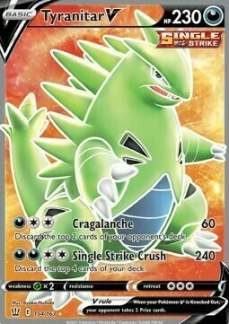Tyranitar V [Cragalanche | Single Strike Crush] Card Front