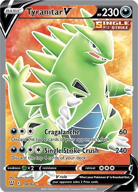 Tyranitar V Card Front