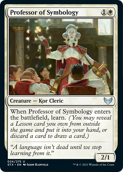 Professor of Symbology Card Front