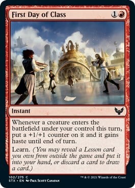 First Day of Class Card Front