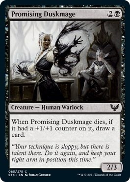 Promising Duskmage Card Front