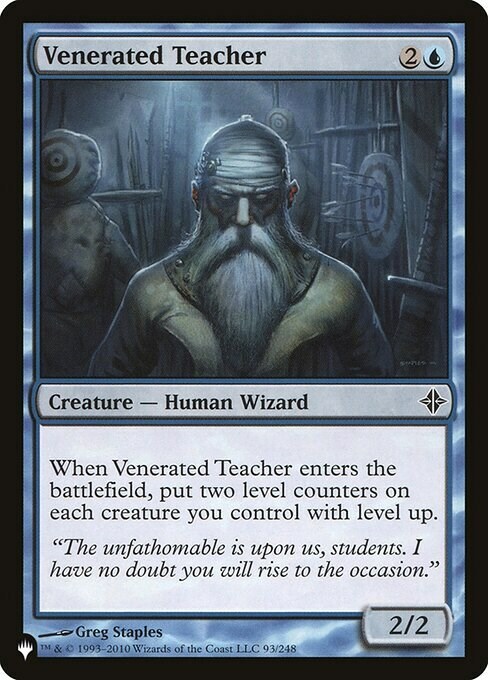Venerated Teacher Card Front