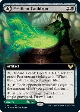 Pestilent Cauldron // Restorative Burst Card Front