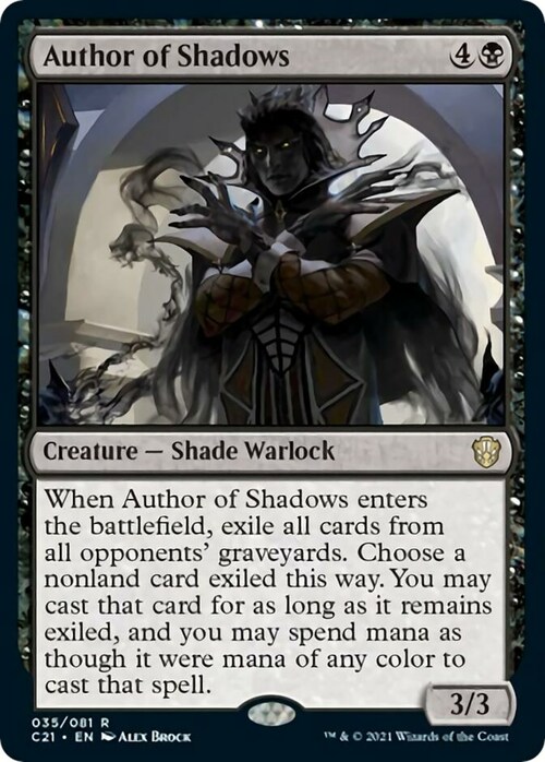 Author of Shadows Card Front