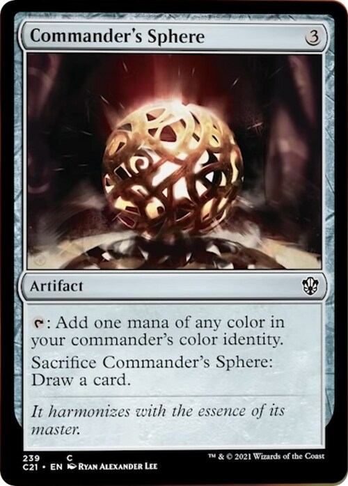 Commander's Sphere Card Front