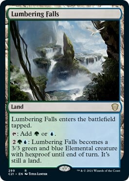 Lumbering Falls Card Front