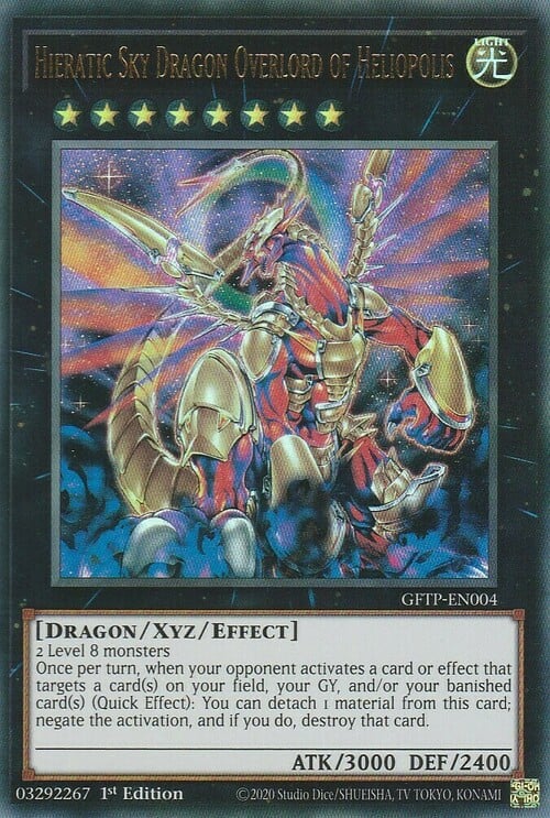 Hieratic Sky Dragon Overlord of Heliopolis Card Front