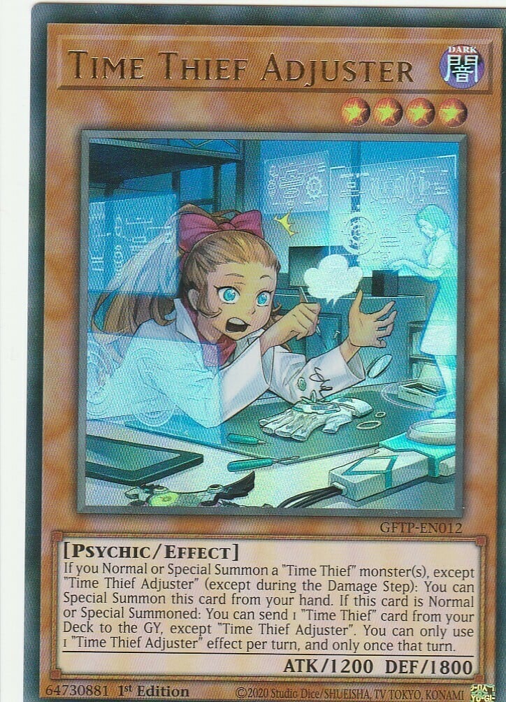 YuGiOh Time Thief Adjuster GFTP-EN012 1st Ed NM Ghost from the Past Pack Fresh 