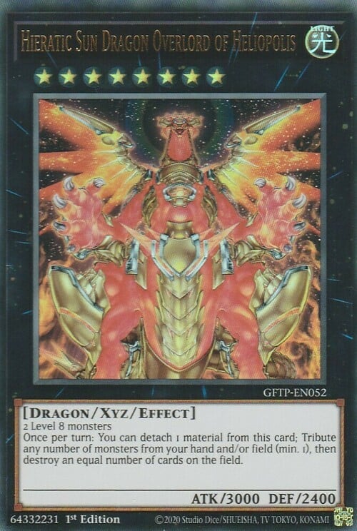 Hieratic Sun Dragon Overlord of Heliopolis Card Front