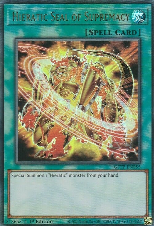 Hieratic Seal of Supremacy Card Front