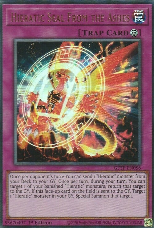 Hieratic Seal From the Ashes Card Front