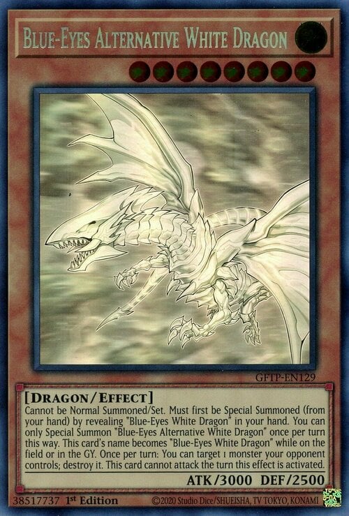 Dragon Blanco Alternativo de Ojos Azules Frente