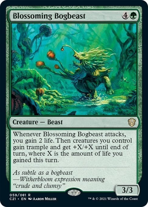 Blossoming Bogbeast Card Front