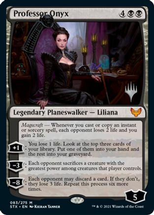 Professor Onyx Card Front