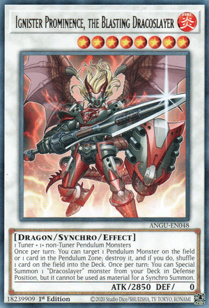 Ignister Prominence, the Blasting Dracoslayer Card Front