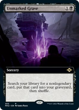 Unmarked Grave Card Front