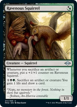 Ravenous Squirrel Card Front