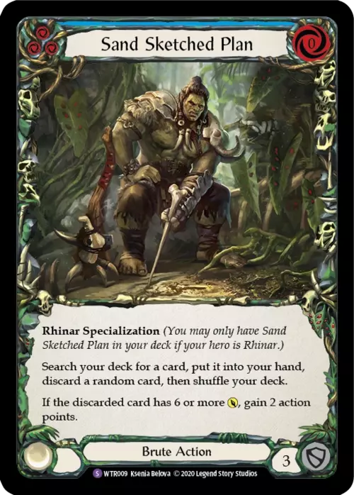 Sand Sketched Plan Card Front